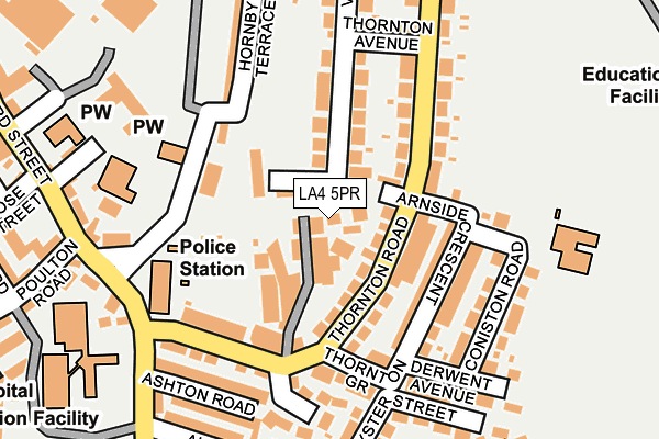 LA4 5PR map - OS OpenMap – Local (Ordnance Survey)