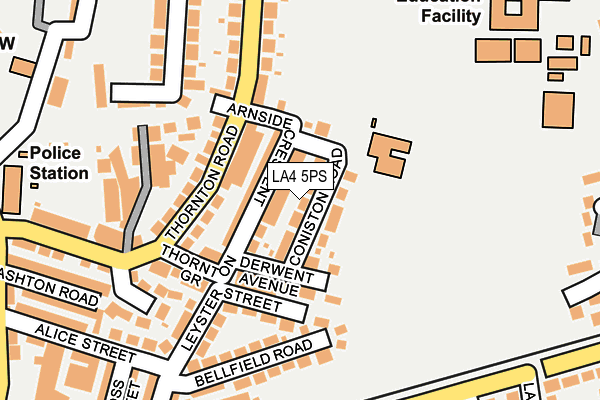LA4 5PS map - OS OpenMap – Local (Ordnance Survey)