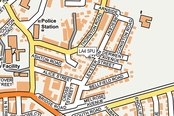 LA4 5PU map - OS OpenMap – Local (Ordnance Survey)