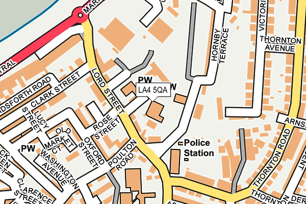 LA4 5QA map - OS OpenMap – Local (Ordnance Survey)