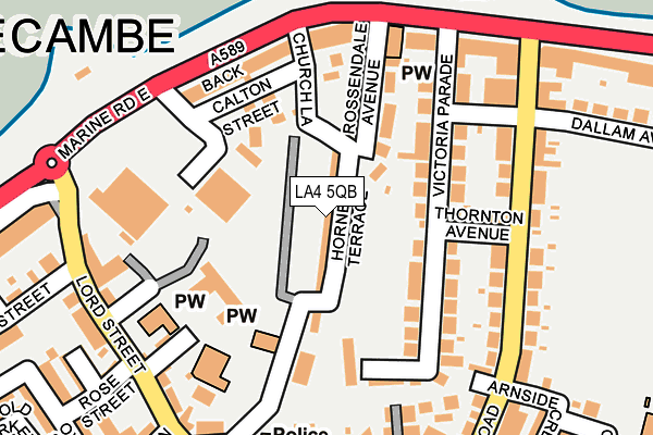 LA4 5QB map - OS OpenMap – Local (Ordnance Survey)