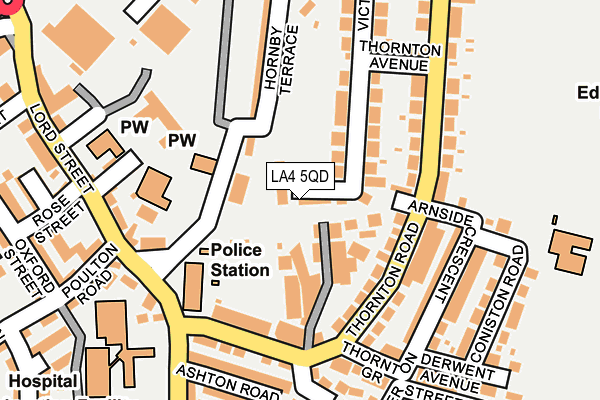 LA4 5QD map - OS OpenMap – Local (Ordnance Survey)