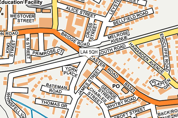 LA4 5QH map - OS OpenMap – Local (Ordnance Survey)