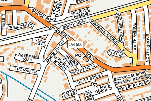 LA4 5QJ map - OS OpenMap – Local (Ordnance Survey)
