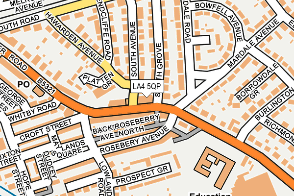 LA4 5QP map - OS OpenMap – Local (Ordnance Survey)