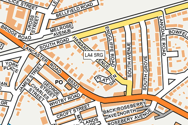 LA4 5RG map - OS OpenMap – Local (Ordnance Survey)