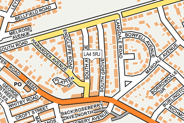 LA4 5RJ map - OS OpenMap – Local (Ordnance Survey)