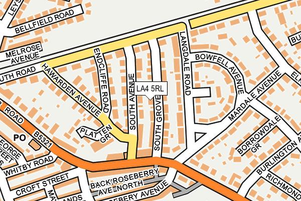 LA4 5RL map - OS OpenMap – Local (Ordnance Survey)