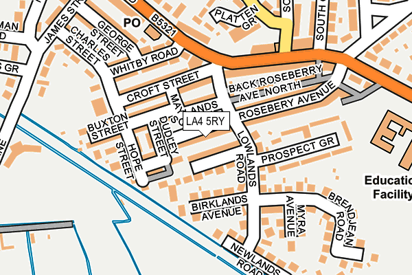 LA4 5RY map - OS OpenMap – Local (Ordnance Survey)
