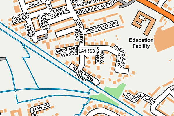 LA4 5SB map - OS OpenMap – Local (Ordnance Survey)
