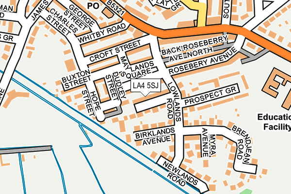 LA4 5SJ map - OS OpenMap – Local (Ordnance Survey)