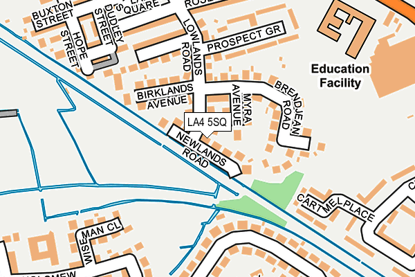 LA4 5SQ map - OS OpenMap – Local (Ordnance Survey)