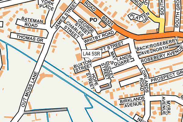 LA4 5SR map - OS OpenMap – Local (Ordnance Survey)