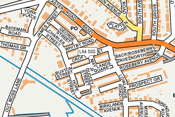 LA4 5SS map - OS OpenMap – Local (Ordnance Survey)