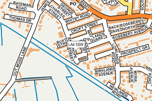 LA4 5SW map - OS OpenMap – Local (Ordnance Survey)