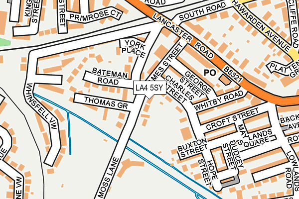LA4 5SY map - OS OpenMap – Local (Ordnance Survey)