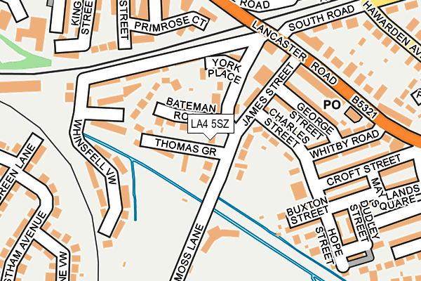 LA4 5SZ map - OS OpenMap – Local (Ordnance Survey)
