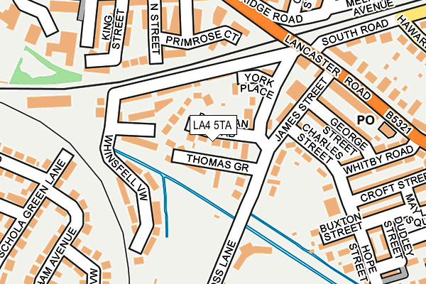 LA4 5TA map - OS OpenMap – Local (Ordnance Survey)