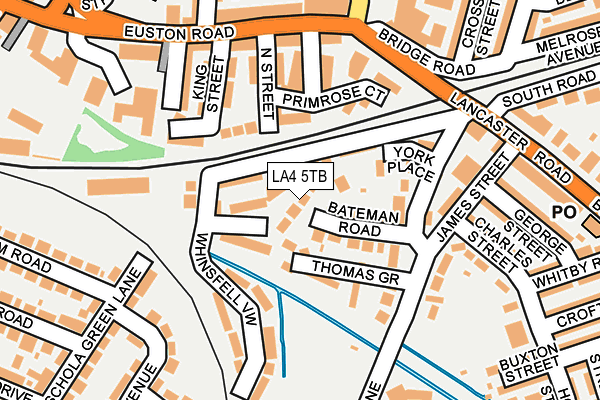 LA4 5TB map - OS OpenMap – Local (Ordnance Survey)