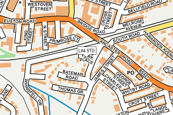 LA4 5TD map - OS OpenMap – Local (Ordnance Survey)