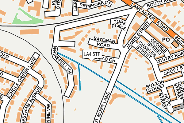 LA4 5TF map - OS OpenMap – Local (Ordnance Survey)