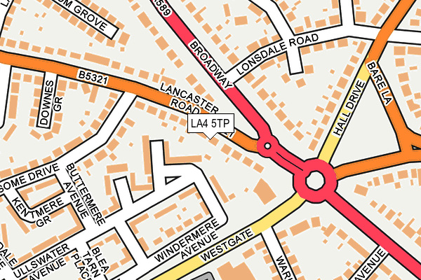 LA4 5TP map - OS OpenMap – Local (Ordnance Survey)