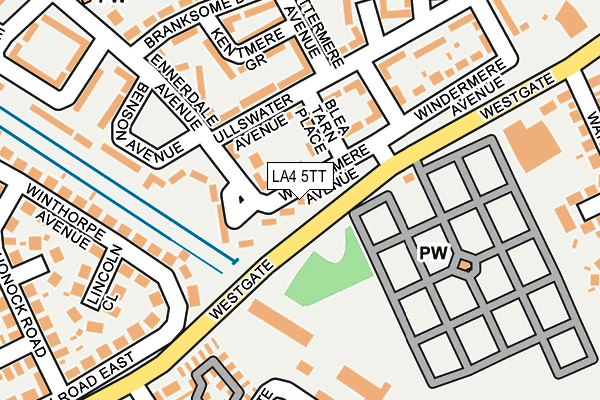 LA4 5TT map - OS OpenMap – Local (Ordnance Survey)
