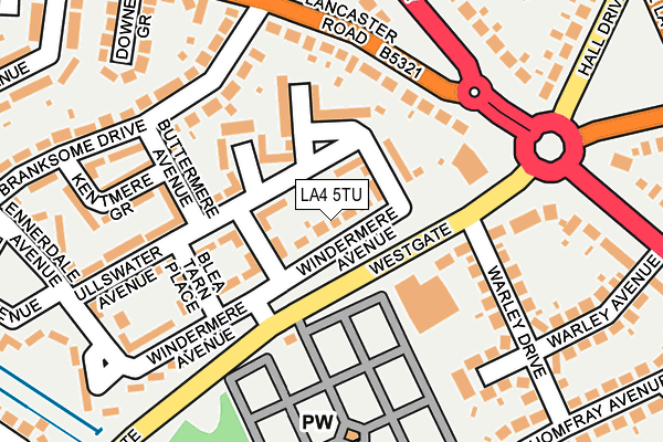 LA4 5TU map - OS OpenMap – Local (Ordnance Survey)