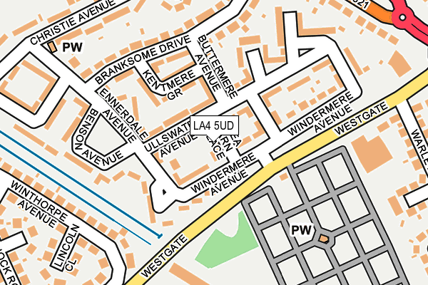 LA4 5UD map - OS OpenMap – Local (Ordnance Survey)