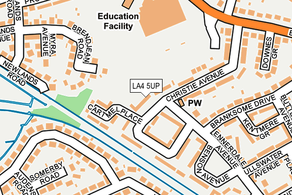 LA4 5UP map - OS OpenMap – Local (Ordnance Survey)