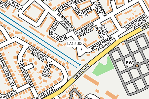 LA4 5UQ map - OS OpenMap – Local (Ordnance Survey)