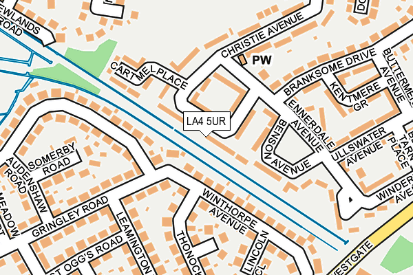 LA4 5UR map - OS OpenMap – Local (Ordnance Survey)
