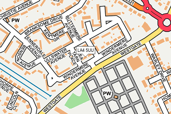 LA4 5UU map - OS OpenMap – Local (Ordnance Survey)