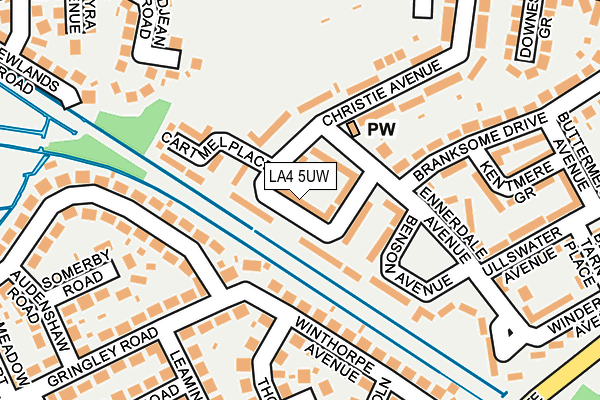 LA4 5UW map - OS OpenMap – Local (Ordnance Survey)