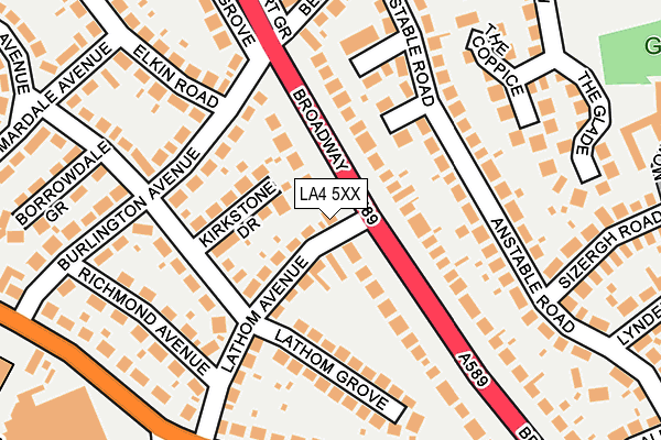 LA4 5XX map - OS OpenMap – Local (Ordnance Survey)