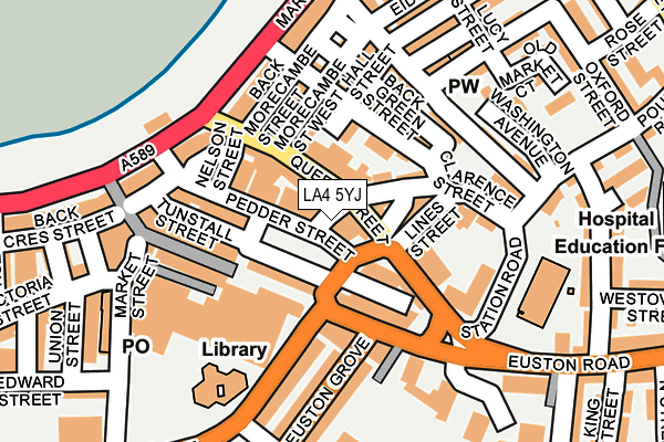 LA4 5YJ map - OS OpenMap – Local (Ordnance Survey)