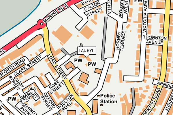 LA4 5YL map - OS OpenMap – Local (Ordnance Survey)