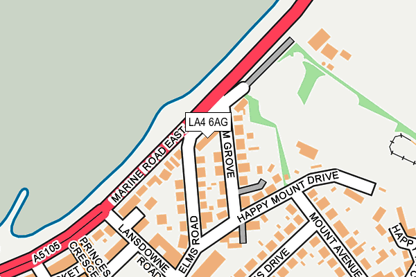 LA4 6AG map - OS OpenMap – Local (Ordnance Survey)
