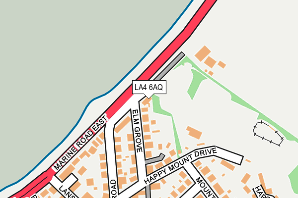 LA4 6AQ map - OS OpenMap – Local (Ordnance Survey)