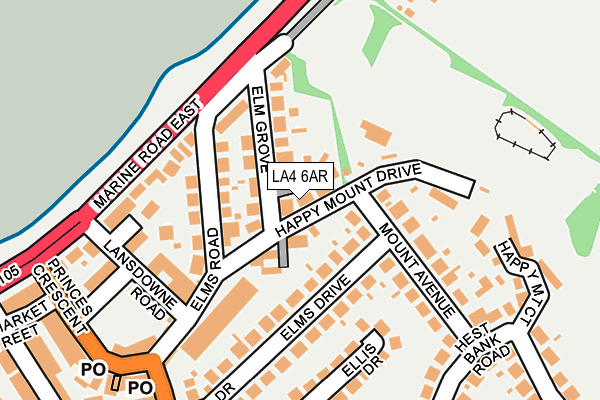 LA4 6AR map - OS OpenMap – Local (Ordnance Survey)