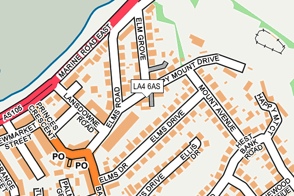 LA4 6AS map - OS OpenMap – Local (Ordnance Survey)