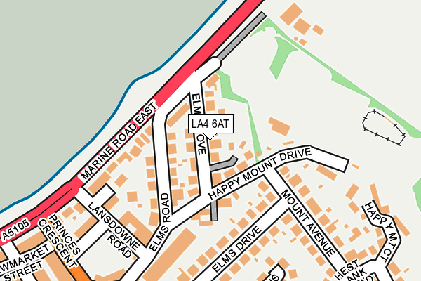 LA4 6AT map - OS OpenMap – Local (Ordnance Survey)