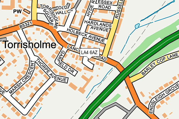 LA4 6AZ map - OS OpenMap – Local (Ordnance Survey)