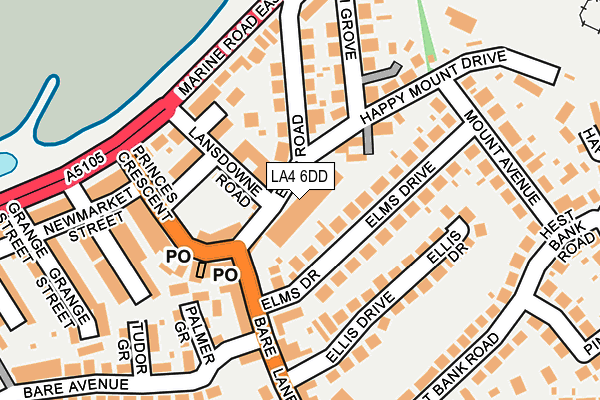 LA4 6DD map - OS OpenMap – Local (Ordnance Survey)