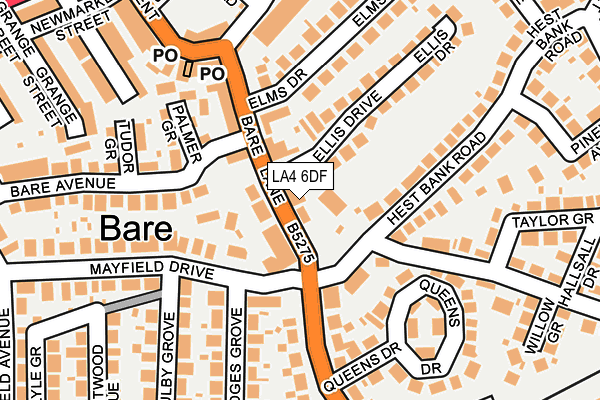 LA4 6DF map - OS OpenMap – Local (Ordnance Survey)