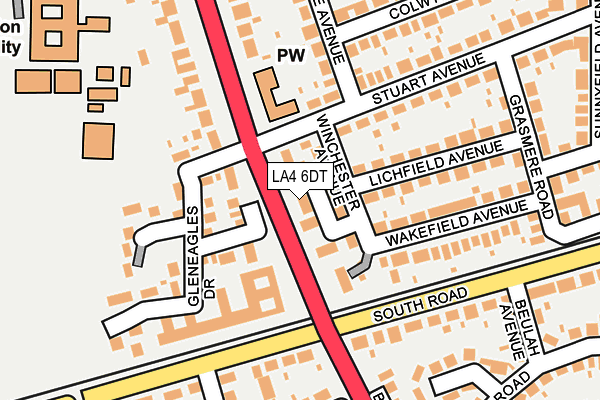 LA4 6DT map - OS OpenMap – Local (Ordnance Survey)