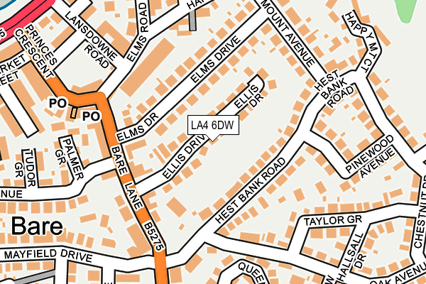 LA4 6DW map - OS OpenMap – Local (Ordnance Survey)