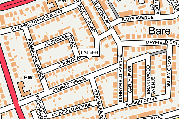 LA4 6EH map - OS OpenMap – Local (Ordnance Survey)