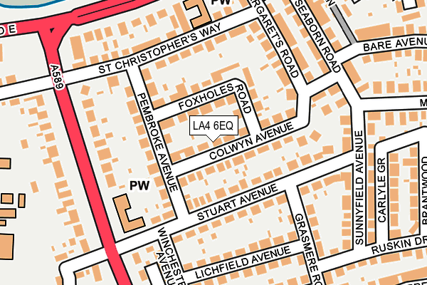 LA4 6EQ map - OS OpenMap – Local (Ordnance Survey)