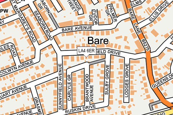 LA4 6ER map - OS OpenMap – Local (Ordnance Survey)